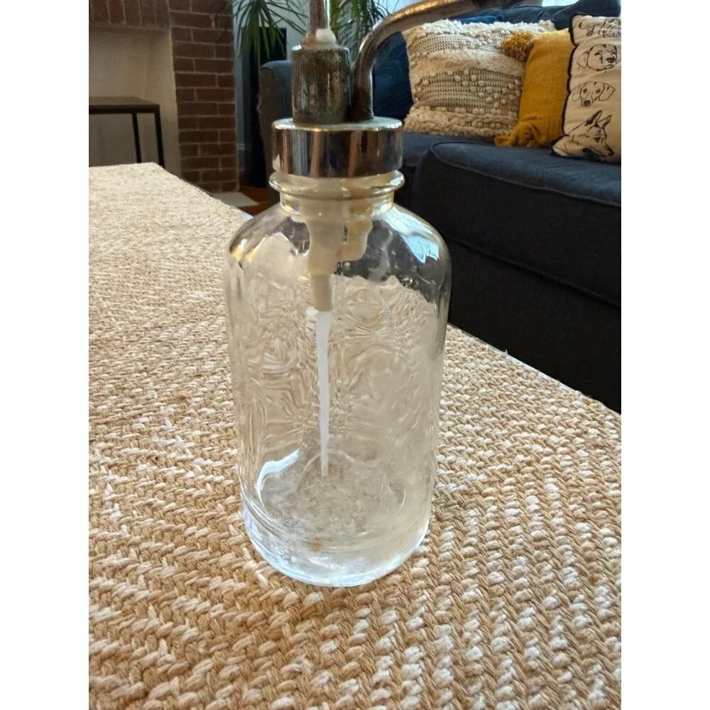 Glass pump soap dispenser
